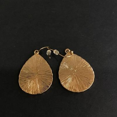 Mint green enamel dangle earrings