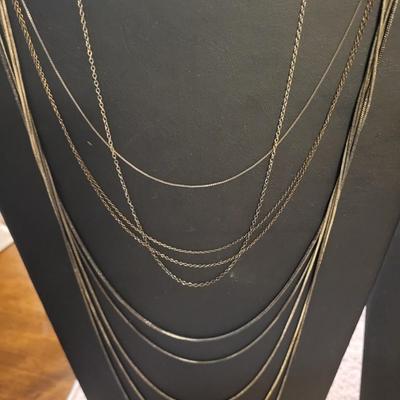 STERLING SILVER CHAINS 52g