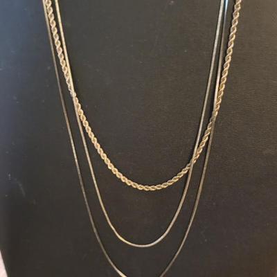 STERLING SILVER CHAINS 52g