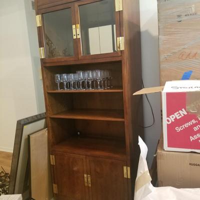 Sale Photo Thumbnail #117: Incredible Dining room set.  Fabulous table with 10 chairs. 2 leaves, huge lighted China cabinet. 2 lighted shelving units.
Pristine condition.   Over $60,000 new.