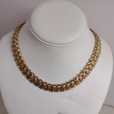 Monet Gold Tone Necklace and Earring Set (#27)