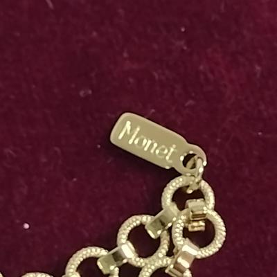 Monet Gold Tone Necklace and Earring Set (#27)