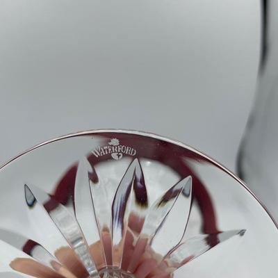 2 Waterford Crystal Simply Red Martini Glasses