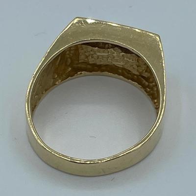 14K Gold and Onyx Men’s Ring