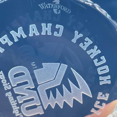 UND Fighting Sioux 2000 Hockey Championship Waterford Crystal Puck