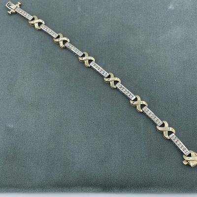 14K Gold and Diamond Tennis Bracelet