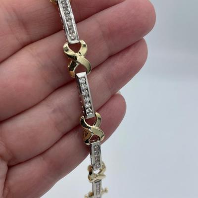 14K Gold and Diamond Tennis Bracelet