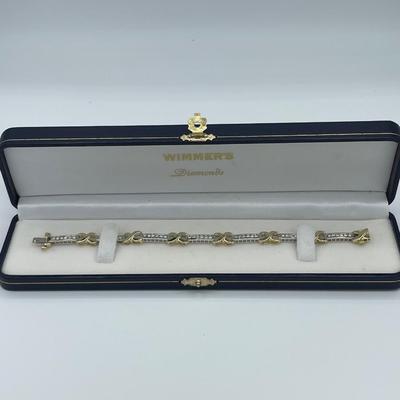 14K Gold and Diamond Tennis Bracelet