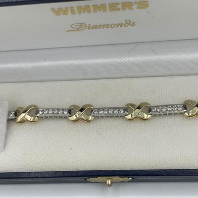 14K Gold and Diamond Tennis Bracelet