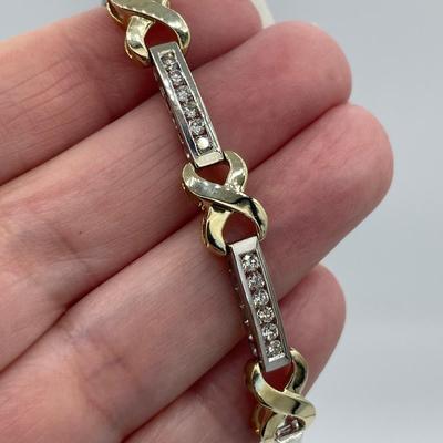 14K Gold and Diamond Tennis Bracelet