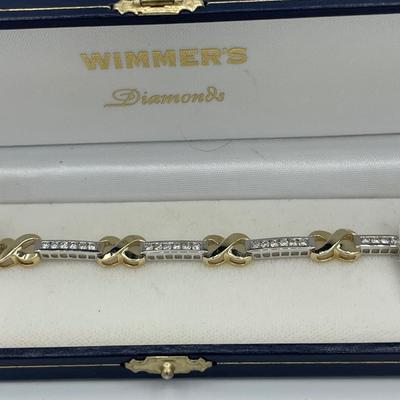 14K Gold and Diamond Tennis Bracelet