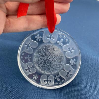 Lalique Paris France Signed Crystal Ornament