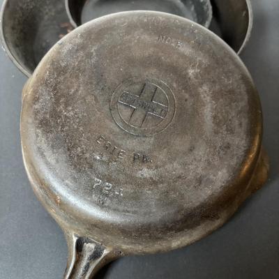 Lot 217: Three Griswold Cast Iron Pans