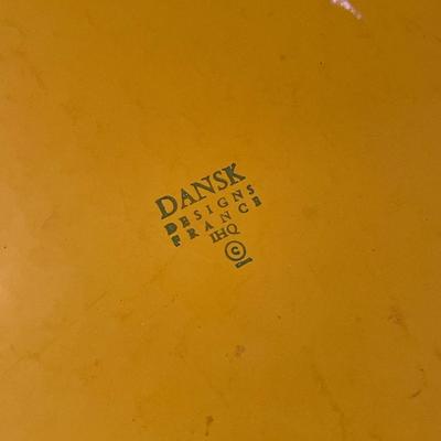 Vintage Dansk yellow enamelware pot