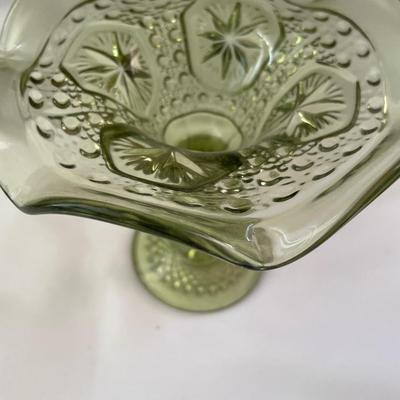 Green glass and Crystal ornament