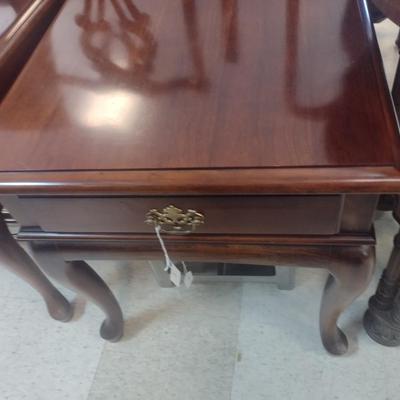 Cherry Wood Finish Single Drawer Accent Table Choice A