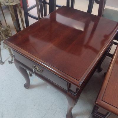 Cherry Wood Finish Single Drawer Accent Table Choice A