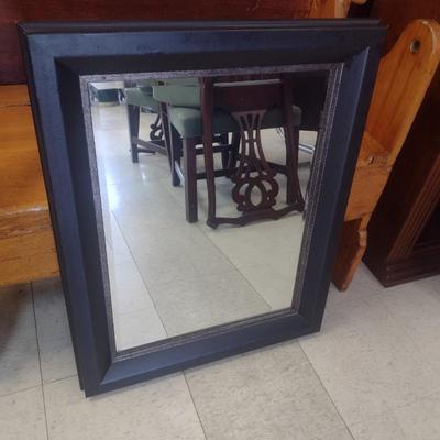 Wood Framed Beveled Wall Mirror