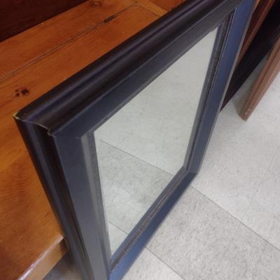 Wood Framed Beveled Wall Mirror