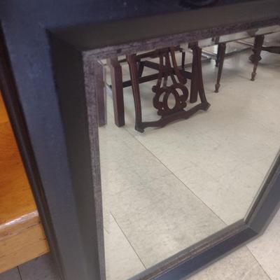 Wood Framed Beveled Wall Mirror