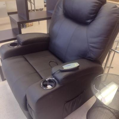 Manual Swivel and Rocker Recliner with Massage and Heat Feature
