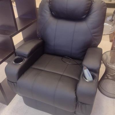 Manual Swivel and Rocker Recliner with Massage and Heat Feature