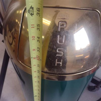 Vintage Metal Dome Top Trash Receptacle