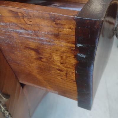French Parquetry Mahogany Two Drawer Chest