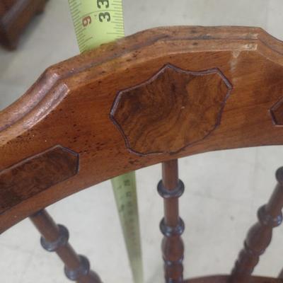 Antique Walnut Framed Chair with Cane Seat