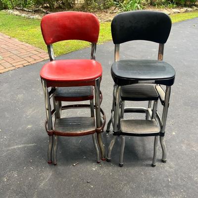 Two Cosco Kitchen Pull out Two Step Stool/Chair (G-MG)