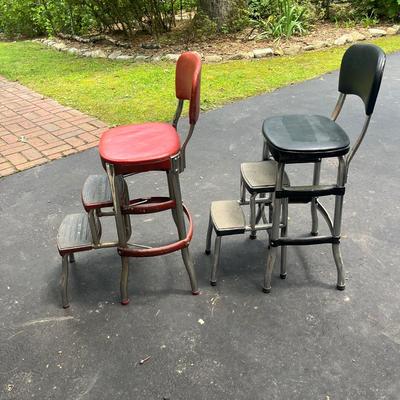 Two Cosco Kitchen Pull out Two Step Stool/Chair (G-MG)