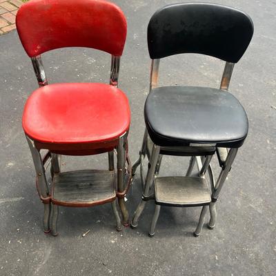 Two Cosco Kitchen Pull out Two Step Stool/Chair (G-MG)