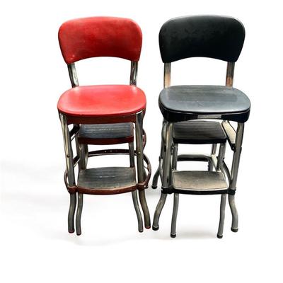 Two Cosco Kitchen Pull out Two Step Stool/Chair (G-MG)