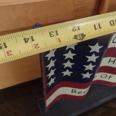 Metal American Flag Decor