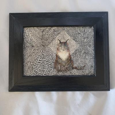 Hand Drawn Cat Framed (LR-KD)