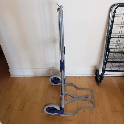 Black Metal Folding Grocery Cart & Ruxxac Fold Flat Cart (E-KD)