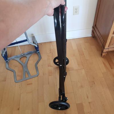 Black Metal Folding Grocery Cart & Ruxxac Fold Flat Cart (E-KD)