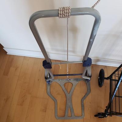 Black Metal Folding Grocery Cart & Ruxxac Fold Flat Cart (E-KD)