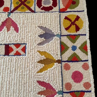 Hand hooked rug