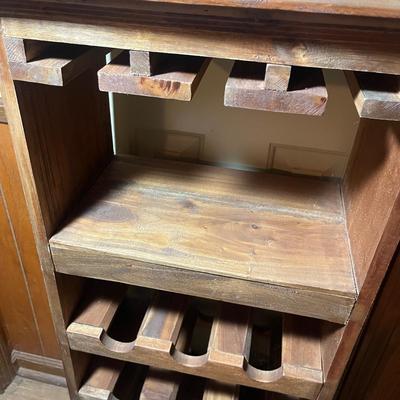 Wooden Wine & Glass Rack (K-MG)