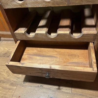 Wooden Wine & Glass Rack (K-MG)
