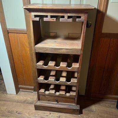 Wooden Wine & Glass Rack (K-MG)