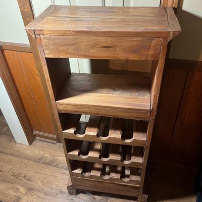 Wooden Wine & Glass Rack (K-MG)