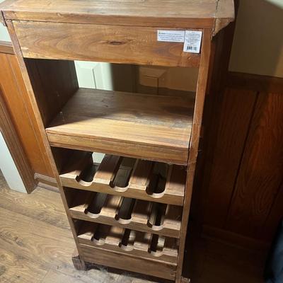 Wooden Wine & Glass Rack (K-MG)