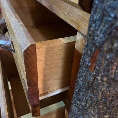 Rustic Buffet With Cabinet & Drawers (K-MG)