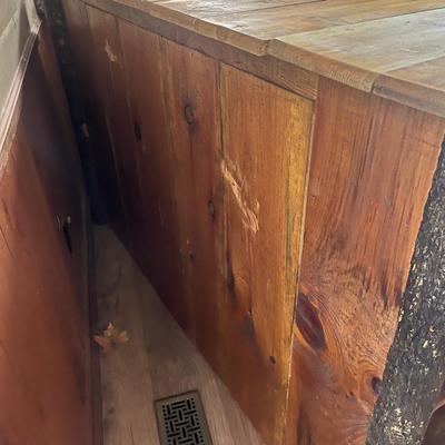 Rustic Buffet With Cabinet & Drawers (K-MG)