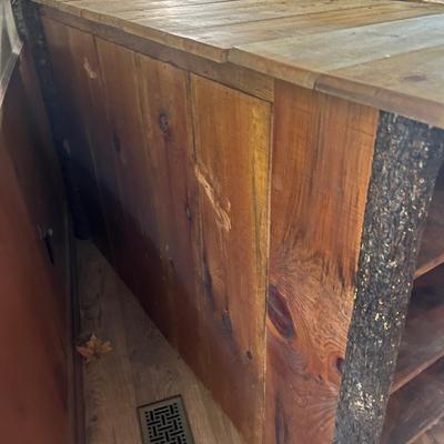 Rustic Buffet With Cabinet & Drawers (K-MG)