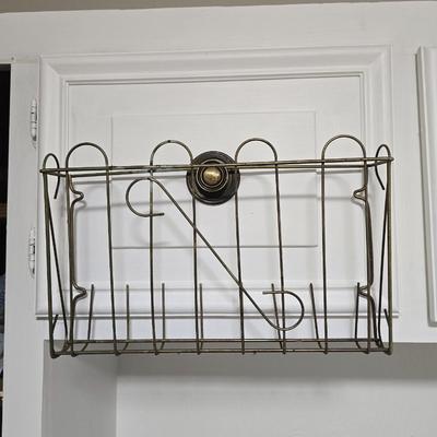 Wall mounted mail rack