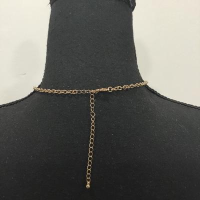 Gold toned statement necklace very beautiful