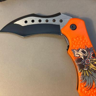 Razor Tactical - Lock Knife - Indian Chief Orange Handle